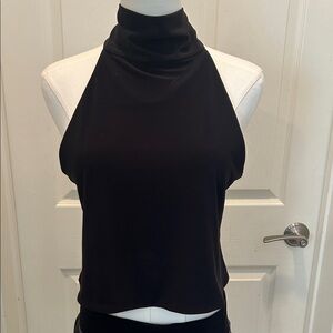Open Edit Black Halter Top in Women’s Size Large